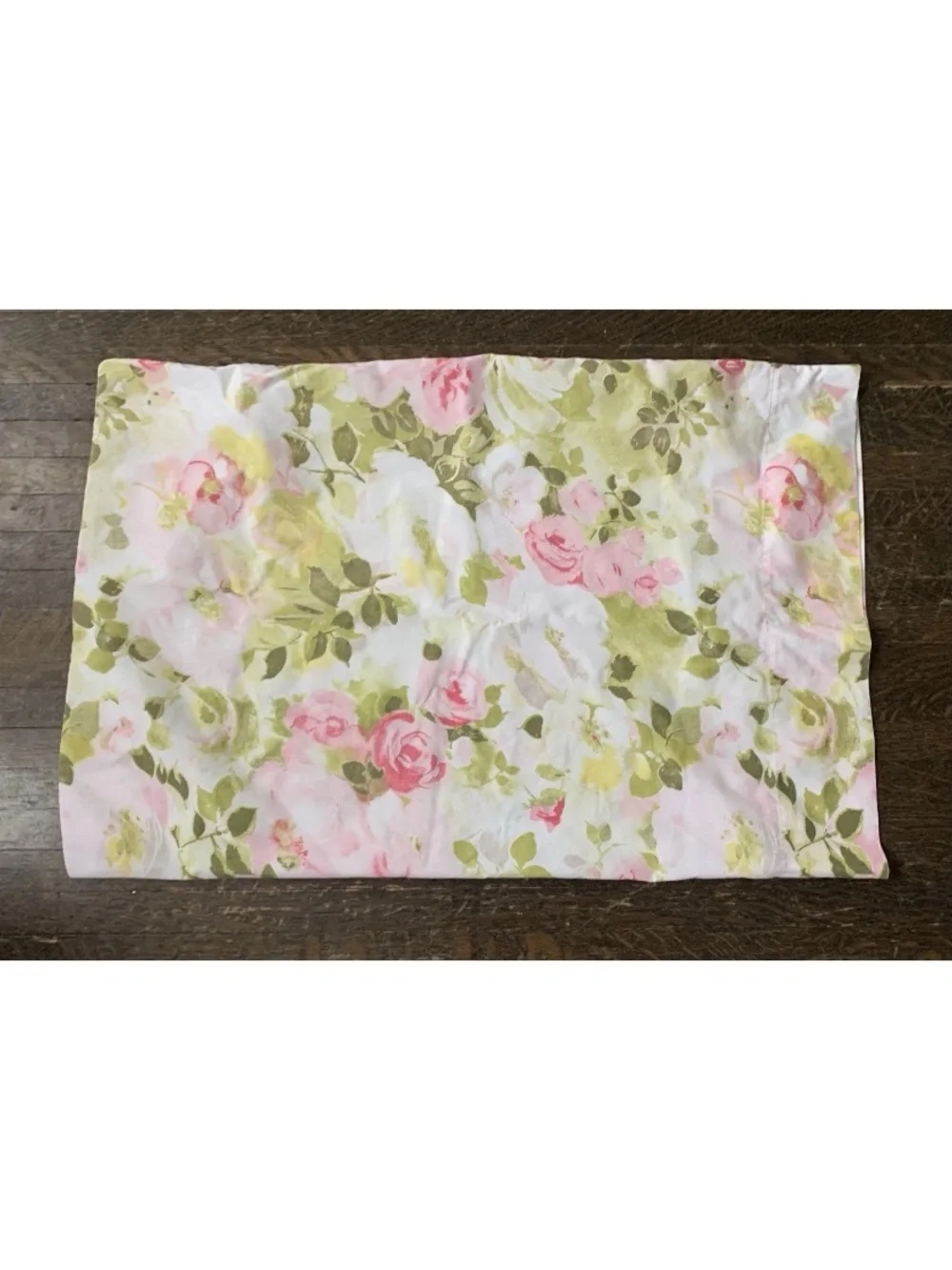 Vintage Cannon Royal Family Pink/Yellow Roses Pillowcase 1 No-Iron Percale